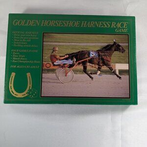 Golden Horseshoe Harness Race Board Game Vintage Rare Southwind Horse COMPLETE